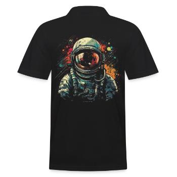 Astronaute cool au look rétro - Polo Homme - noir - Dos - Kai (181cm)