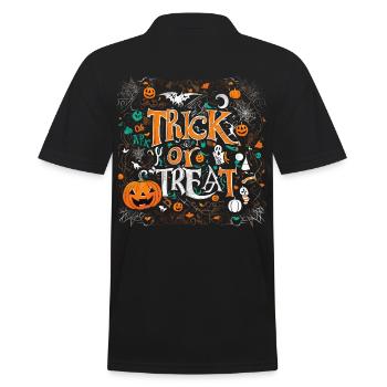 Trick or treat - Men's Polo Shirt - black - Back - Kai (181cm)