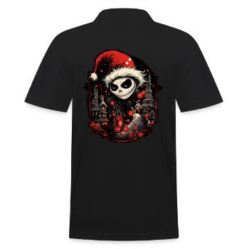 Noël effrayant - Motif d’Halloween de Noël - Polo Homme - noir - Dos - Kai (181cm)