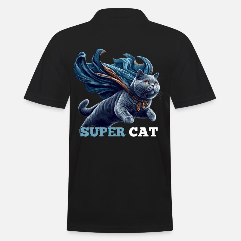 Super Katze BKH Blue Geschenk - Männer Poloshirt - Schwarz