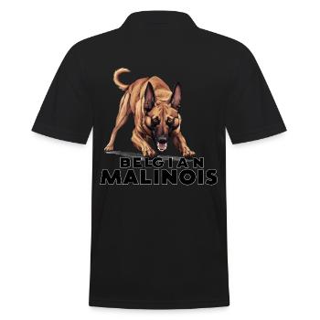 Belgian Malinois - Männer Poloshirt - Schwarz - Hinten - Kai (181cm)