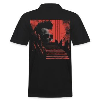 T-shirt Punk Rock Skull Explosion - Polo Homme - noir - Dos - Kai (181cm)