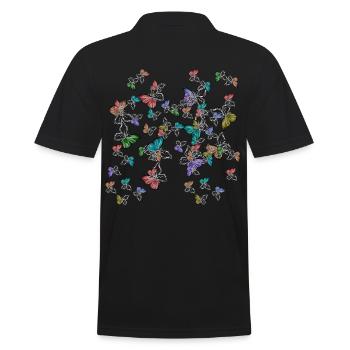 Papillons Sentiments Émotion Douleur Dépression - Polo Homme - noir - Dos - Kai (181cm)