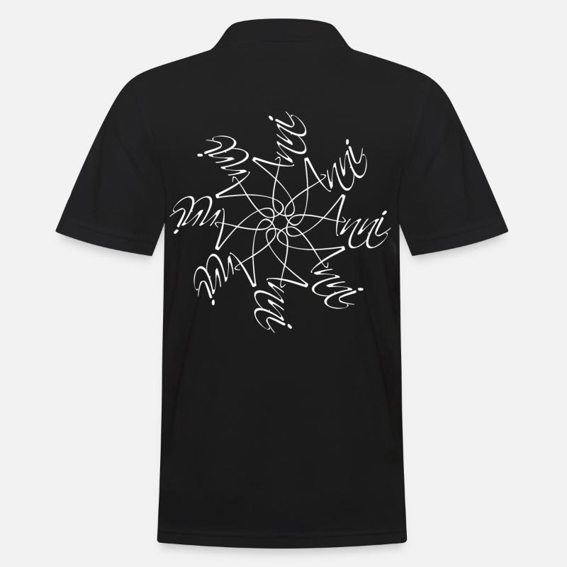 Anni Nom Nom Mandala - Polo Homme - noir
