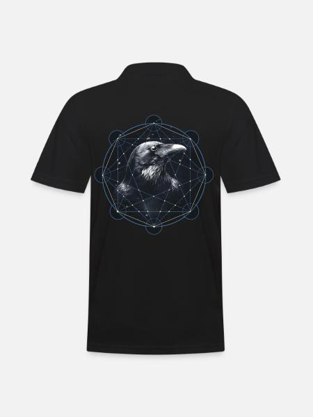Rabe Mythologie - Männer Poloshirt - Schwarz
