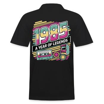 1985 A Year of Legends - Men's Polo Shirt - black - Back - Kai (181cm)