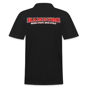 Hamburg - Men's Polo Shirt - black - Back - Kai (181cm)