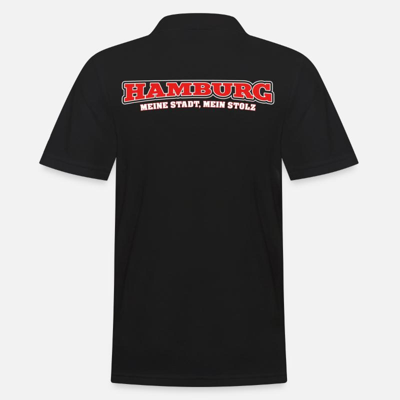 Hamburg - Männer Poloshirt - Schwarz