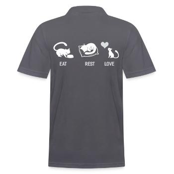 Manger du repos amour - Polo Homme - charbon - Dos - Nico (186cm)