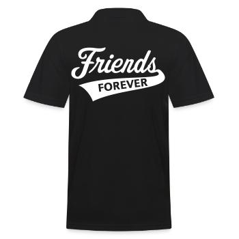 Friends Forever (Friendship / Best Buddies) - Polo Homme - noir - Dos - Kai (181cm)