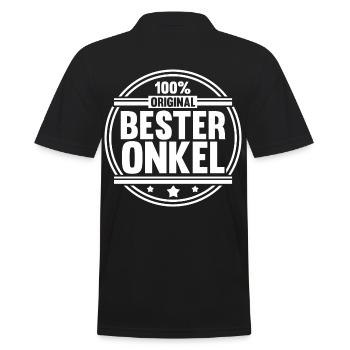 Patenonkel Pate Onkel - Männer Poloshirt - Schwarz - Hinten - Kai (181cm)