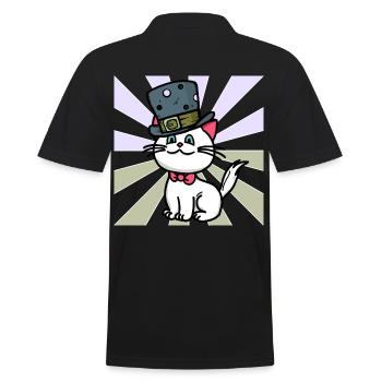 Joyeux anniversaire Félicitations Cat Cats Child - Polo Homme - noir - Dos - Kai (181cm)