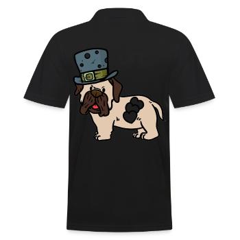 Witzig lustiger Hund Hunde Kinder Geschenkidee - Männer Poloshirt - Schwarz - Hinten - Kai (181cm)