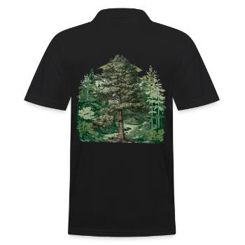 Forêt, Nature, Nature sauvage, Flore, Amoureux de la nature, Arbre - Polo Homme - noir - Dos - Kai (181cm)