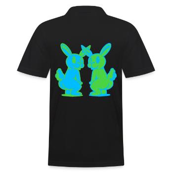Lapin, Lapin, Lapin Rétro, Rongeur, Enfant Rongeur - Polo Homme - noir - Dos - Kai (181cm)