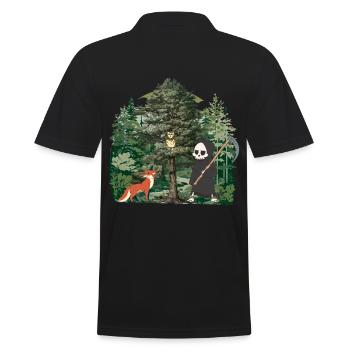 Habitant de la forêt Faucheuse Fantaisie Halloween Mort - Polo Homme - noir - Dos - Kai (181cm)