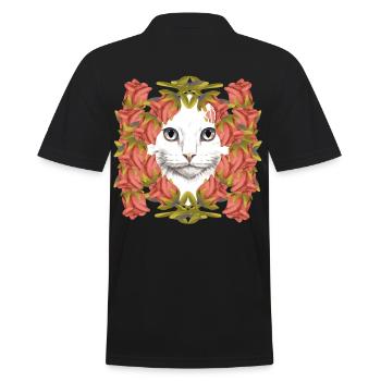 Chat Chats Chaton Anniversaire - Polo Homme - noir - Dos - Kai (181cm)