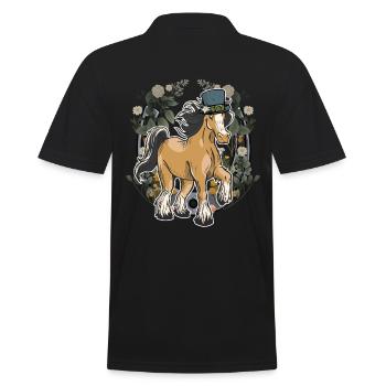 Montagnes Cheval Chevaux Alpes Tyrol Ferrures tyroliennes - Polo Homme - noir - Dos - Kai (181cm)