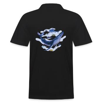 Poisson Poisson Créatures marines Baleine Mammifère marin - Polo Homme - noir - Dos - Kai (181cm)