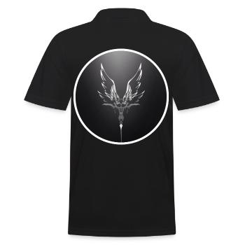 Engel - Männer Poloshirt - Schwarz - Hinten - Kai (181cm)