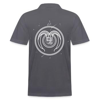 Capricorn zodiac sign birthday birth - Men's Polo Shirt - charcoal grey - Back - Nico (186cm)