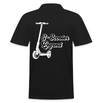 Escooter Legend Elektro Roller E-Roller - Männer Poloshirt - Schwarz - Hinten - Kai (181cm)