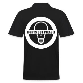 Licht Aus Lampe Aus Licht ausschalten - Männer Poloshirt - Schwarz - Hinten - Kai (181cm)