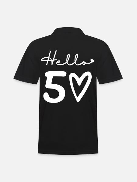 hello 50. 50th birthday - Men's Polo Shirt - black