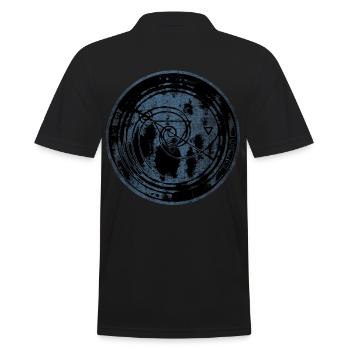 Rune Rune Spirale Fibonacci - Männer Poloshirt - Schwarz - Hinten - Kai (181cm)