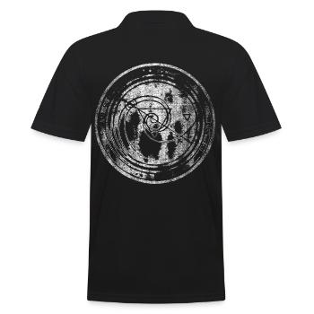 Dreieck Geometrie Rune Runen - Männer Poloshirt - Schwarz - Hinten - Kai (181cm)