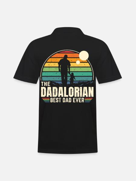 Solnedgang - Dadalorian Mando - Bedste far - Herre poloshirt - sort
