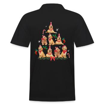 Dog Christmas. dog christmas tree - Men's Polo Shirt - black - Back - Kai (181cm)