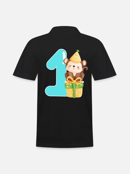 1st birthday. first birthday - Men's Polo Shirt - black