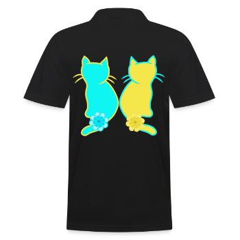 Chat domestique chats chat animaux Ukraine - Polo Homme - noir - Dos - Kai (181cm)