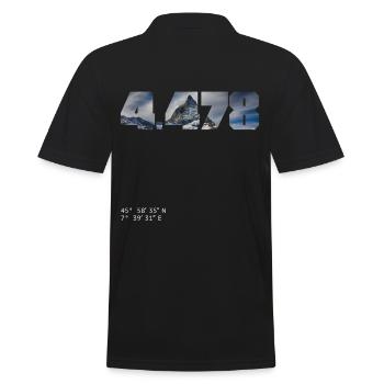 Matterhorn 4.478 mètres photo de montagne avec coordonnées - Polo Homme - noir - Dos - Kai (181cm)