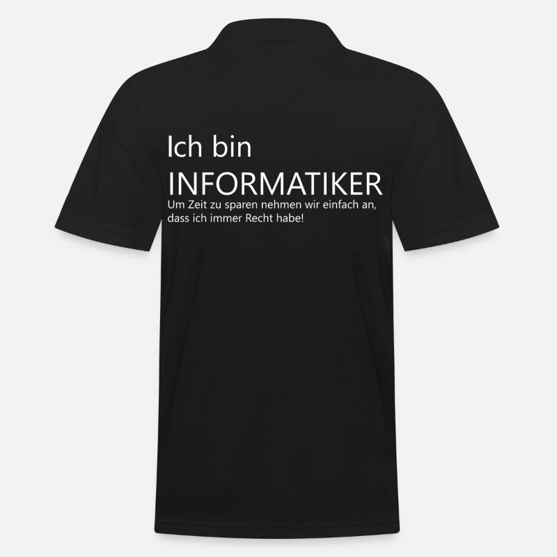 Ich bin Informatiker Informatik-Student Sprüche - Männer Poloshirt - Schwarz