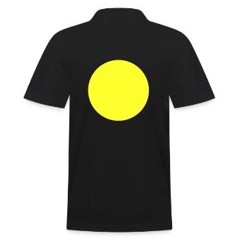 yellow circle sun in the heart - Men's Polo Shirt - black - Back - Kai (181cm)