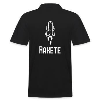 Pimmel Rakete Penis Funshirt Pervers Geschenkidee - Männer Poloshirt - Schwarz - Hinten - Kai (181cm)