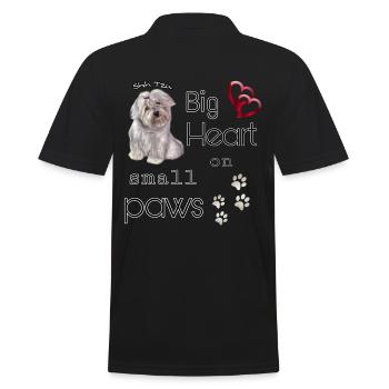 Shih Tzu shirt and accessories - Men's Polo Shirt - black - Back - Kai (181cm)