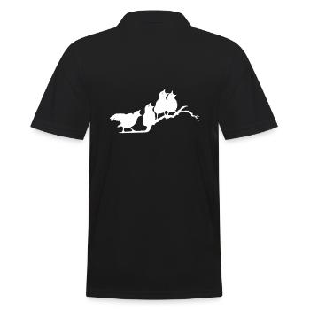 Spatzen Ast Ornithologe - Männer Poloshirt - Schwarz - Hinten - Kai (181cm)