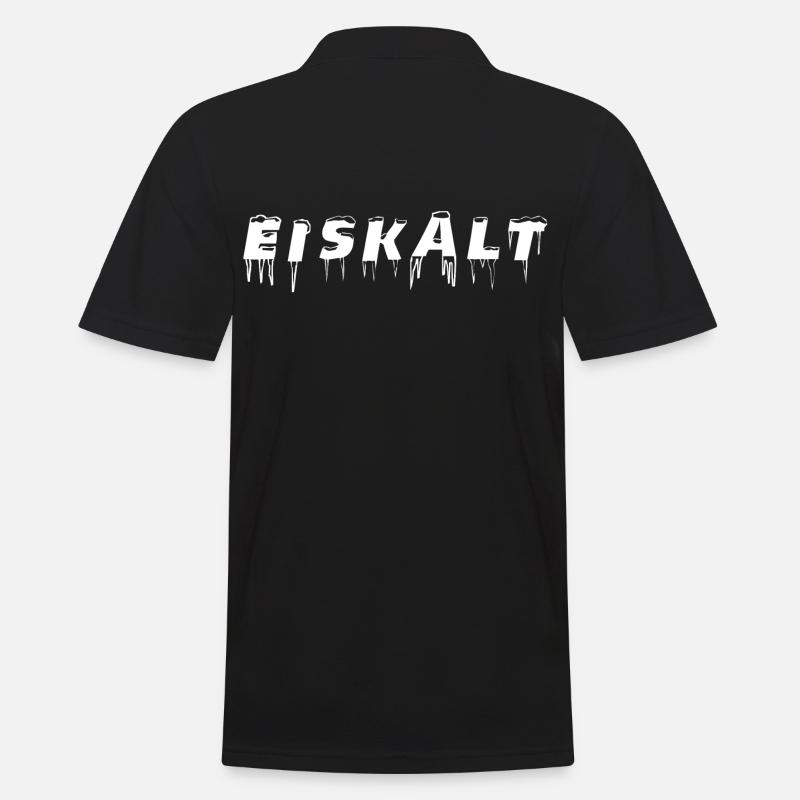 Eiskalt - Männer Poloshirt - Schwarz