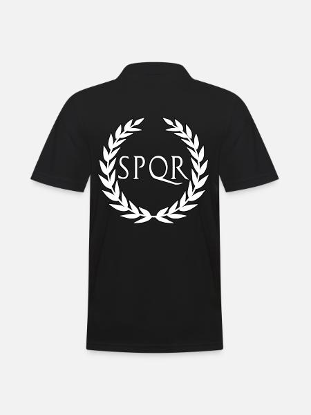 Roemer Rom Roemisch SPQR WHITE - Men's Polo Shirt - black