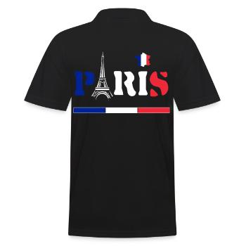 Paris Tour Eiffel,France, La Tour Eiffel - Polo Homme - noir - Dos - Kai (181cm)