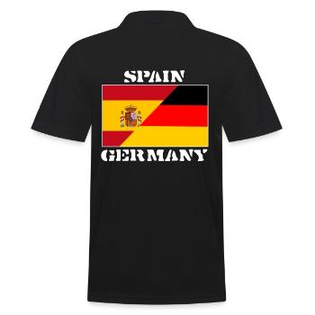 Allemagne Espagne,Germany Spain,friendship Shirt - Polo Homme - noir - Dos - Kai (181cm)