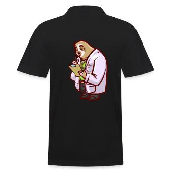 Paresseux médecin ou médecins cadeau - Polo Homme - noir - Dos - Kai (181cm)