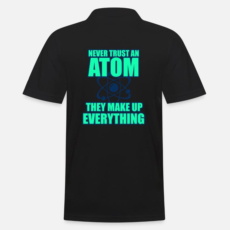 atom - Männer Poloshirt - Schwarz