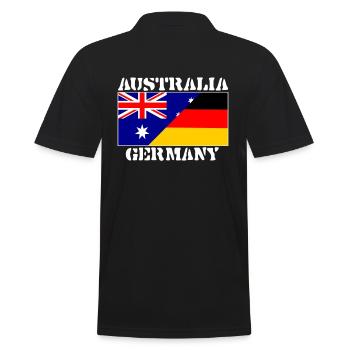 Australia Allemagne,Germany friendship,Drapeau - Polo Homme - noir - Dos - Kai (181cm)