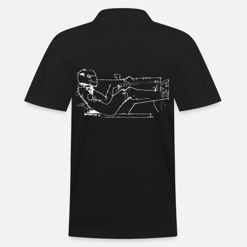 Rennfahrer - Männer Poloshirt - Schwarz
