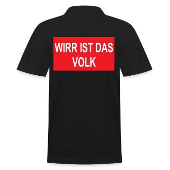 Wirr ist das Volk,Politik Fremdenhass,DDR Shirt - Männer Poloshirt - Schwarz - Hinten - Kai (181cm)