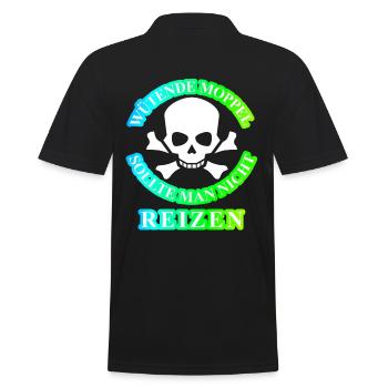 Wütende Moppel Geschenk Idee Spruch cool lustig - Männer Poloshirt - Schwarz - Hinten - Kai (181cm)